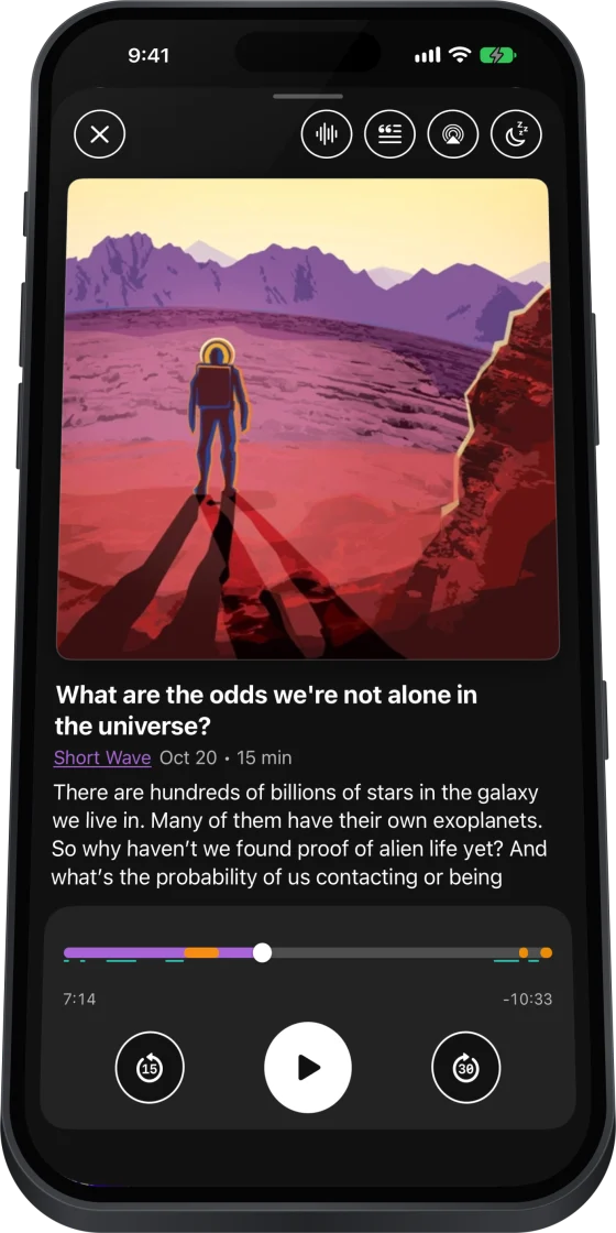 DarkCast Now Playing on iPhone in dark mode
